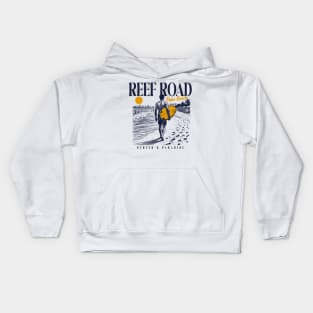 Vintage Surfing Reef Road, Palm Beach, Florida // Retro Surfer Sketch // Surfer's Paradise Kids Hoodie